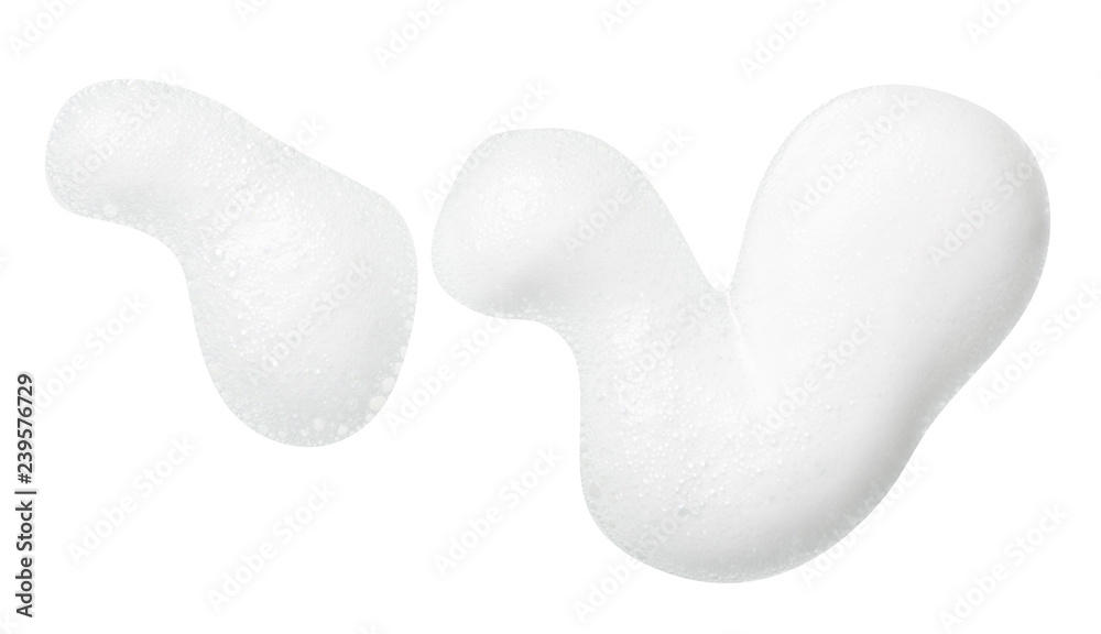 foam mousse beauty on white background isolation - obrazy, fototapety, plakaty 
