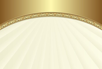 Poster - decorative background with golden border