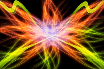 Canvas Print - abstract artistic multicolored digitally electric energy field artwork background