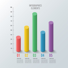 Poster - Infographic design template can be used for workflow layout, diagram, number options, web design. Infographic business concept with options, parts, steps or processes. Abstract background.