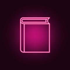 the front of the book icon. Elements of Books and magazines in neon style icons. Simple icon for websites, web design, mobile app, info graphics