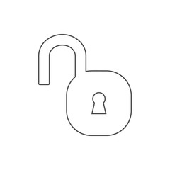 Poster - open lock icon. Element of web for mobile concept and web apps icon. Thin line icon for website design and development, app development
