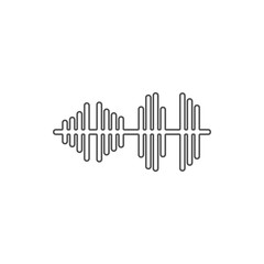 Poster - audio wave icon. Element of web for mobile concept and web apps icon. Thin line icon for website design and development, app development