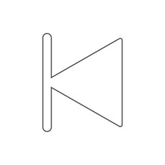 Poster - previous icon. Element of web for mobile concept and web apps icon. Thin line icon for website design and development, app development