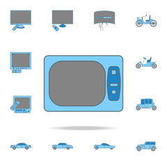 Poster - light black and white TV color outline icon. One of the collection icons for websites, web design