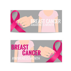 Wall Mural - Breast Cancer Awareness Month background design. Breast cancer awareness pink ribbon. Vector Illustration