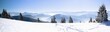 © marvlc - Panorama of snowy winter mountain, Alpine mountains in winter, Beautiful winter snowy mountains