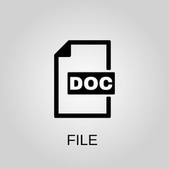 Poster - Doc file icon. Doc file concept symbol design. Stock - Vector illustration can be used for web.