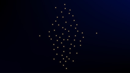 Wall Mural - constellation map. shining cosmic sky with many stars. astronomical print. blue galaxy pattern. vect
