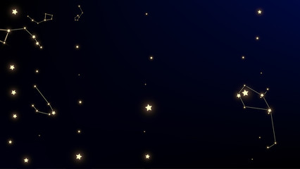 Wall Mural - constellation map. astronomical print. dark galaxy pattern. beautiful cosmic sky with many stars. ve