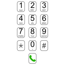 Smartphone Keypad Dialer With Buttons Vector User Interface Keyboard For Calls, Virtual Dialer Number Call Dial, Screen Pad