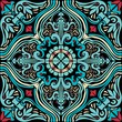Colorful Moorish tiles. Vintage multi-color painting in Oriental style. Vector seamless pattern.