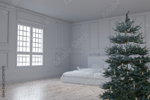 3d Rendering Of Vintage Bedroom With Christmas Tree And Candle Lights Buy This Stock Illustration And Explore Similar Illustrations At Adobe Stock Adobe Stock