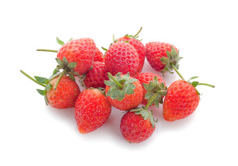 Fresh sweet strawberry isolated on white background with clipping path