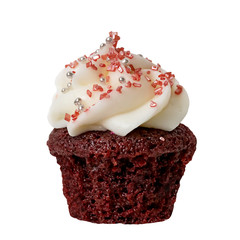 Unwrapped Red Velvet Cupcake Isolated