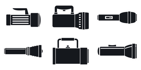Poster - led flashlight icon set. simple set of led flashlight vector icons for web design on white backgroun