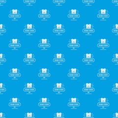 Poster - Retro sound studio pattern vector seamless blue repeat for any use