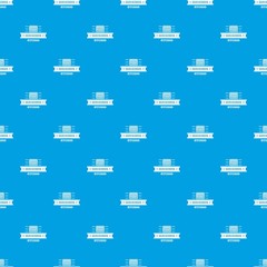 Poster - Sound record pattern vector seamless blue repeat for any use