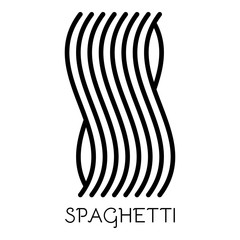 Poster - Spaghetti pasta icon. Outline spaghetti pasta vector icon for web design isolated on white background