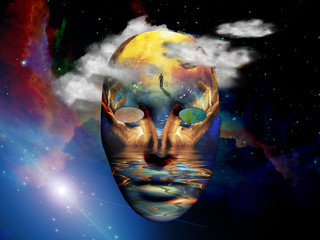 Wall Mural - mask in the space