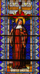 Wall Mural - Saint Clare of Assisi - Stained Glass