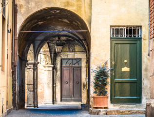 Canvas Print - old wooden door