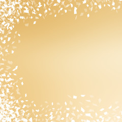 Wall Mural - blur elegance gold gradient color background with white confetti spreading and copyspace for design 