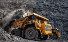 Mining Truck In A Coal Mine Loading Coal