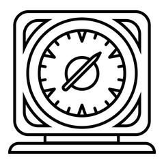 Poster - Square timer icon. Outline square timer vector icon for web design isolated on white background