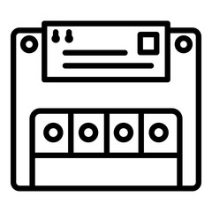Poster - electric commutator icon. outline electric commutator vector icon for web design isolated on white b