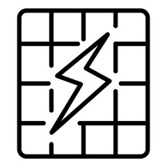 Poster - Solar panel energy icon. Outline solar panel energy vector icon for web design isolated on white background