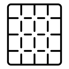 Poster - Solar panel cell icon. Outline solar panel cell vector icon for web design isolated on white background