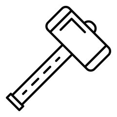 Poster - Work sledge hammer icon. Outline work sledge hammer vector icon for web design isolated on white background
