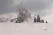 Schneelandschaft auf dem Kahlen Asten in Winterberg, eienm Wintersportort im Sauerland