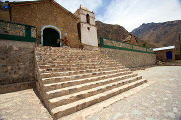 Wall Mural - Peruvian animals, houses, country landscape, colca Canyon