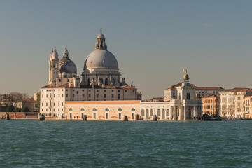 Wall Mural - Beautiful sunny view of Venice.
Venice landmark- Punta della Dogana at sunny day. Venice, Italy