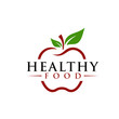 healthy food logo Template