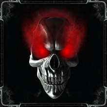 Skull With Glowing Red Eyes
