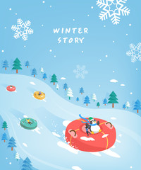 Poster - Winter story illustration