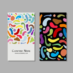 Poster - Business cards design, colorful abstract background