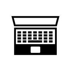 Aufkleber - Laptop icon flat style isolated on background. Laptop icon sign symbol for web site and app design.