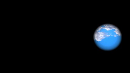 Wall Mural - Planet Earth is spinning in space. The universe of stellar space 3D. 