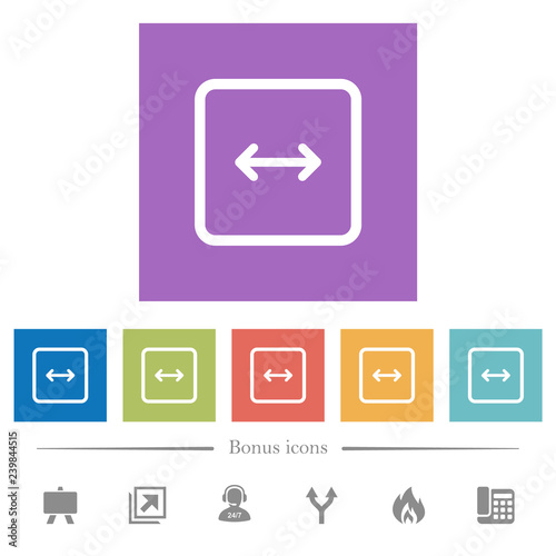 Fotografia, Obraz Adjust object width flat white icons in square backgrounds