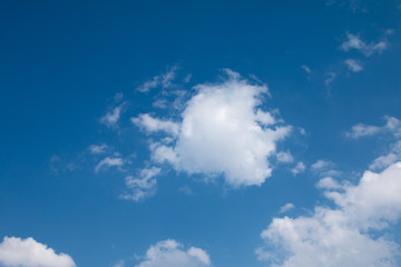 Wall Mural - White clouds with Blue sky background