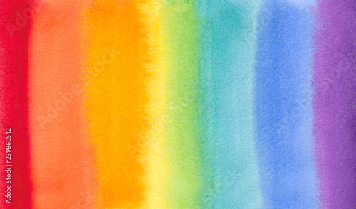 Fotomural rainbow watercolor hand draw illustration , for creative design tag, print, textile, paper, label, text, poster, banner