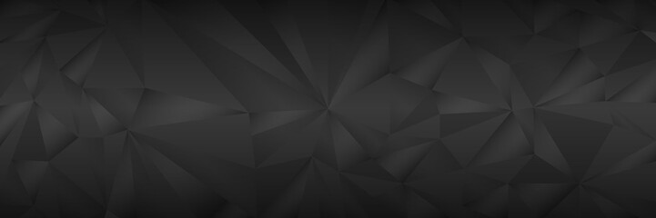 Aufkleber - horizontal elegant polygon dark and black background for pattern and design,vector illustration