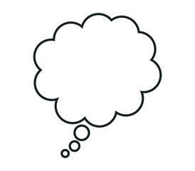 Poster - thought icon on white background