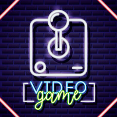 Sticker - neon video games