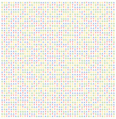 Letters A C G T arranged randomly. ACGT represent nucleobase adenine, cytosine, guanine and thymine found in DNA. Can be used as seamless genetic code science background/pattern.