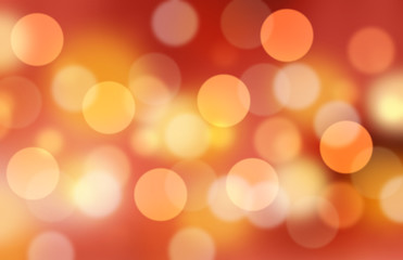 Wall Mural - Red abstract blurred light or bokeh for Christmas and Love background
